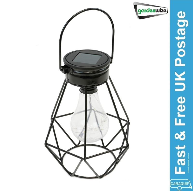 Gardenwize Outdoor Garden Patio Solar Metal LED Lantern Light