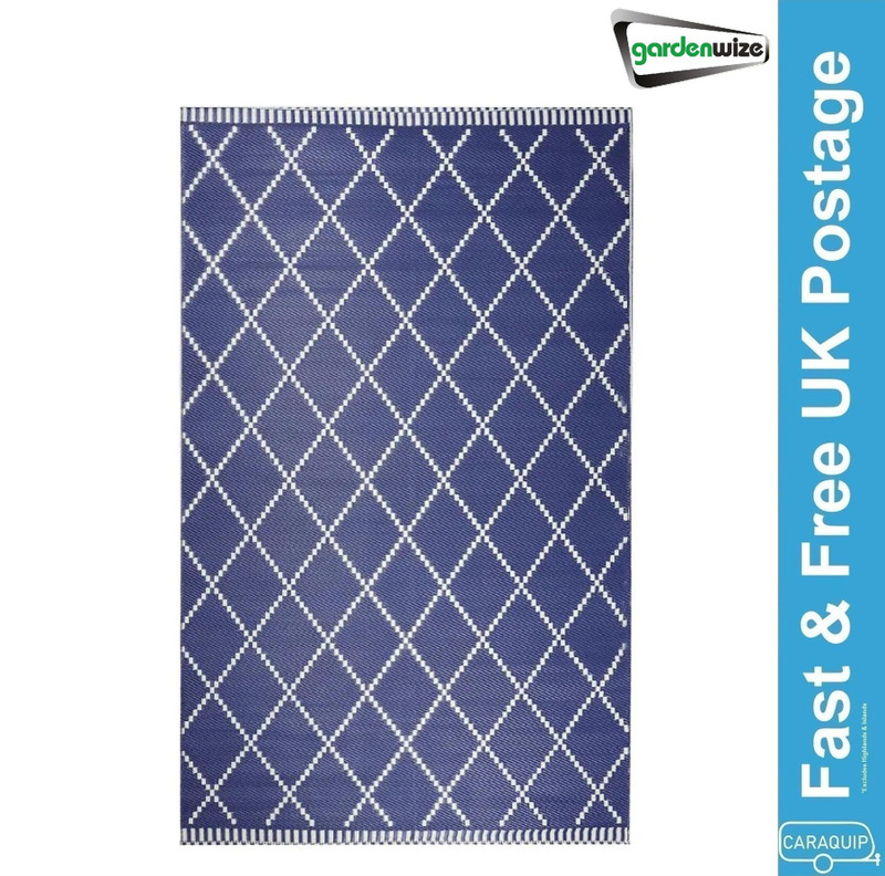 Piazza Outdoor Rug 120cm x 180cm - Navy/Cream