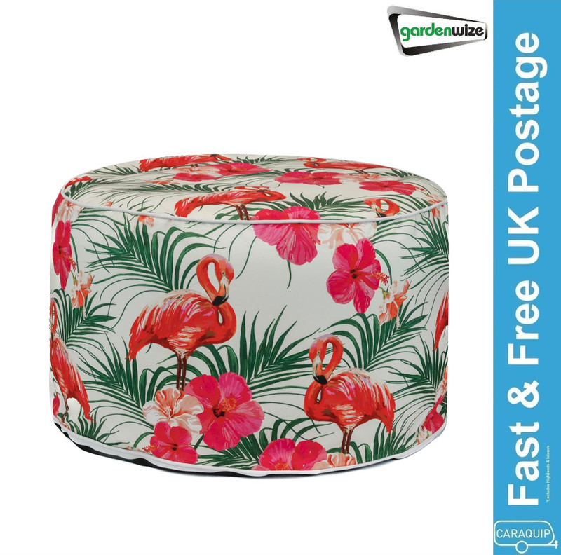 Gardenwize Flamingo/Palms Tree Pattern Ottoman