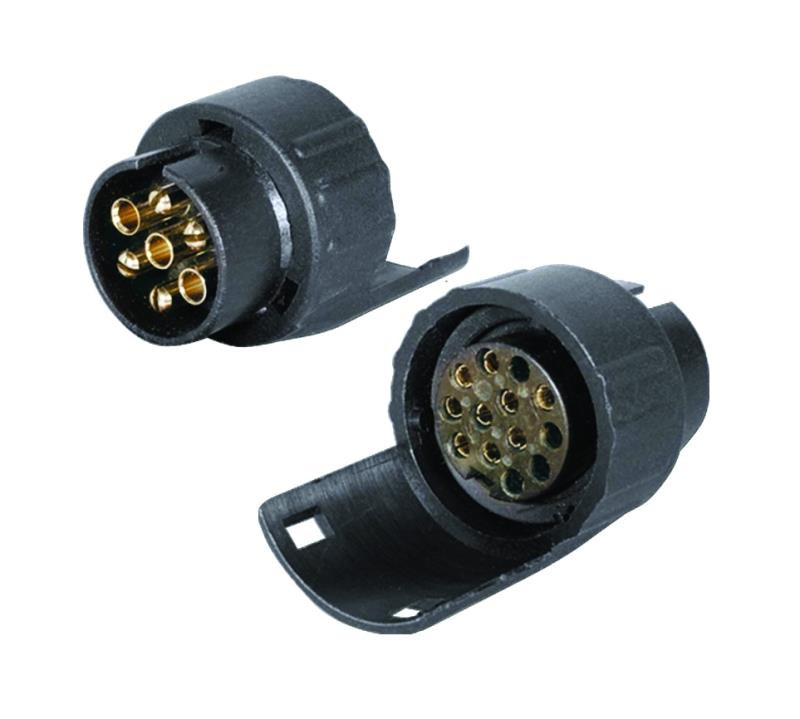 Towing 13 Pin to 7 Pin Electrical Short Adaptor Fits New Euro 13 Pin Socket