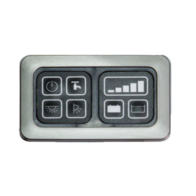 VEGAS Control Panel 12v Battery/Water c/w Surround Caravan Motorhome BC21008