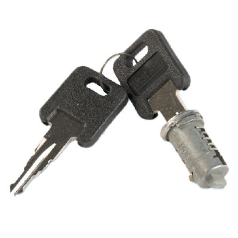WD Replacement Door Lock Barrel Short Tag c/w 2 Keys Caravan Motorhome - WD184