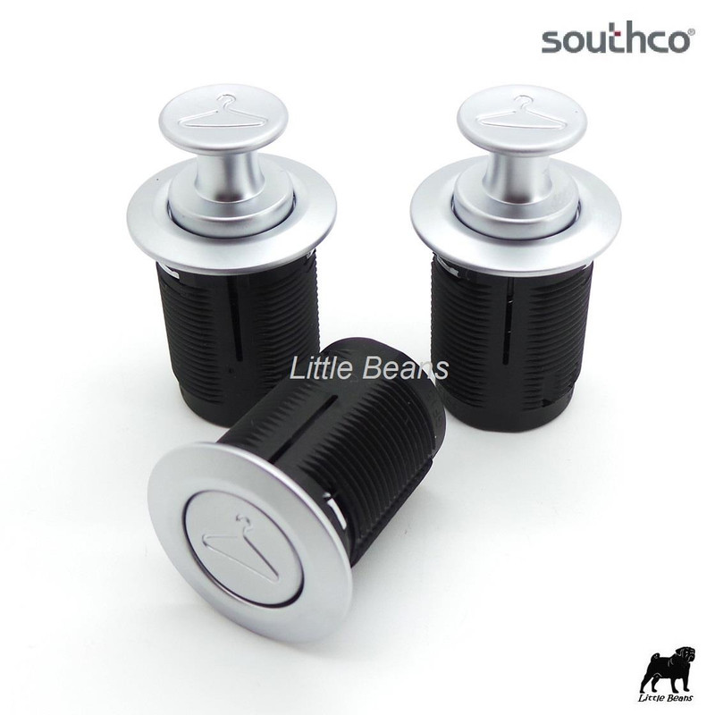 Southco Push Button Pop Out Coat Hook Caravan VW Campervan Boat HA79100 x 3