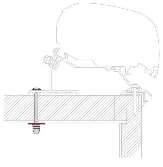 Fiamma Motorhome F80/F65 Awning Adapter Kit LMC For Caravan Roof - 98655Z100