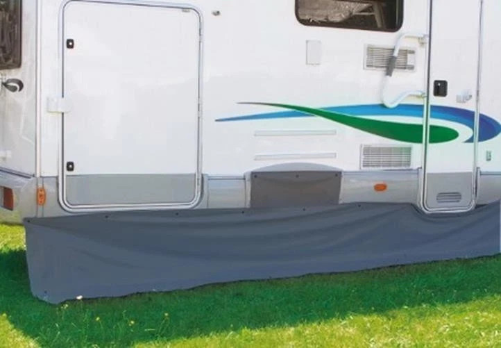 Fiamma Motorhome Skirting Draught Skirt 550cm Grey w/Wheel Arch Cover - 98655-09