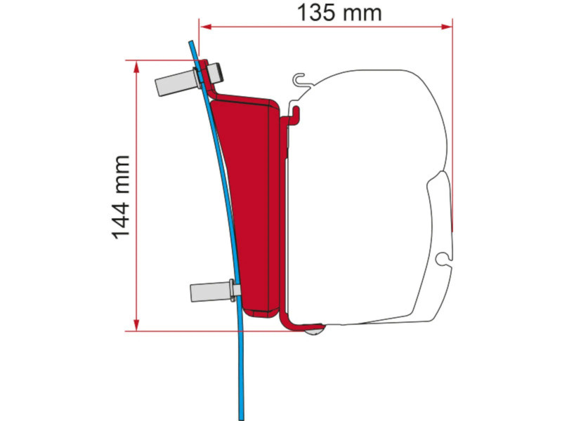 Fiamma Motorhome Ford Transit H3 2024 Awning Mounting Adapter Kit - 98655Z176
