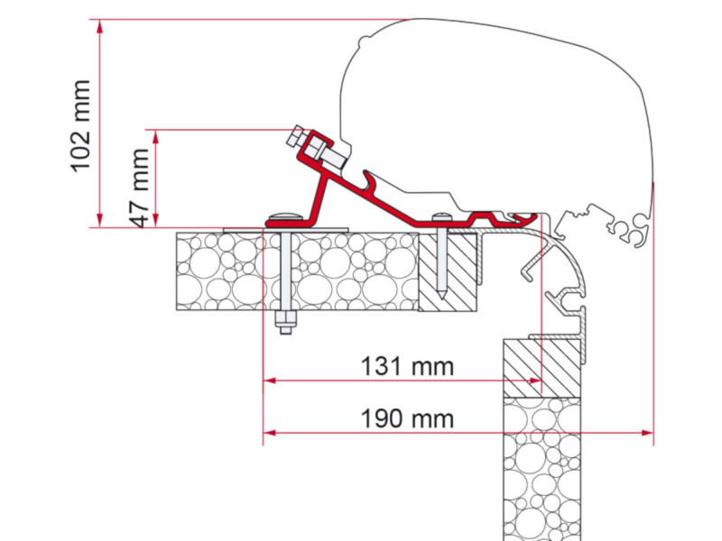 Fiamma Motorhome F80/F65 Awning Adapter Kit For Bailey & Caravans - 98655-939