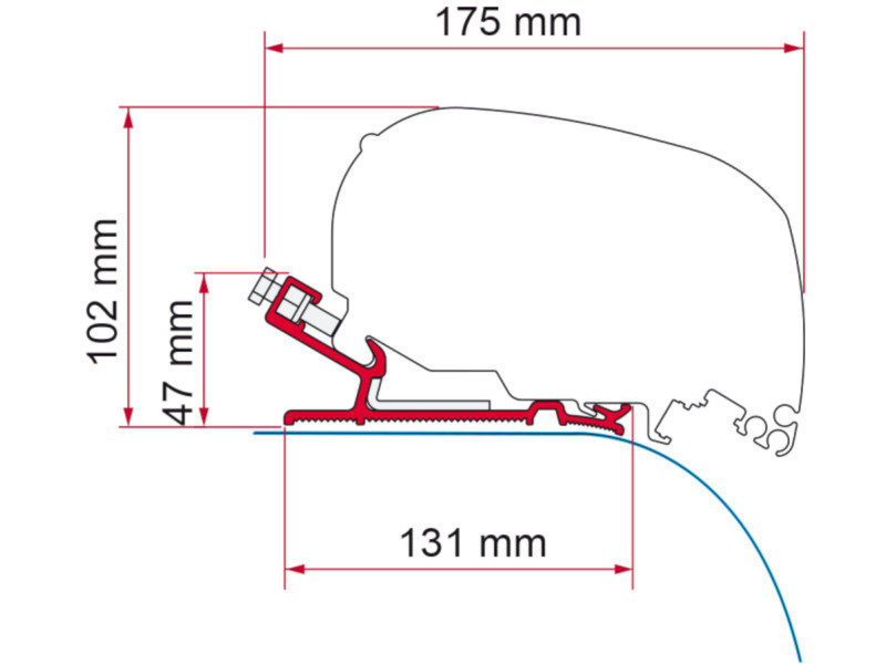 Fiamma Motorhome F80/F65 Awning Adapter Kit For Autocruise - 98655-420