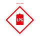 LPG Self Adhesive PVC Gas Locker Box Warning Sticker Lable