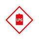 LPG Self Adhesive PVC Gas Locker Box Warning Sticker Lable