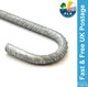 Heavy Duty Galvanized Ribbed 14" J Pin Ground Peg Anchor