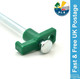 Heavy Duty Hard Rock Skewer 25cm with Green Hook Pegs