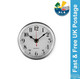 Clock 72mm Round Silver