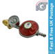 Gas Propane Regulator c/w Gauge - RED