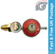 Gas Propane Regulator c/w Gauge - RED