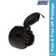Maypole 12N 7 Pin Plastic Trailer Board Plug Socket Towing c/w Flap - MP023
