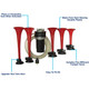 Streetwize 12v La Cucharacha Musical Air Horns Horn Set