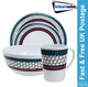 Streetwize Camping Caravan Picnic 16pc Melanine Dinner Set - Honeycomb