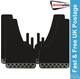 2 x Performance Sport Race Rally Style Splash Protection Mudflap Mud Flaps Black