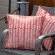 Outdoor Pair Of Scatter Cushions - Terracota Fern Garden Outdoor Patio