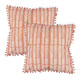 Outdoor Pair Of Scatter Cushions - Terracota Fern Garden Outdoor Patio