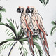 Gardenwize Pair of Pink Parrot Scatter Cushions