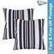 Gardenwize Pair of Blue Stripe Scatter Cushions
