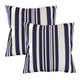 Gardenwize Pair of Blue Stripe Scatter Cushions