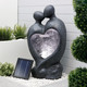 Gardenwize Carved Lovers Solar Water Feature