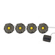 Set of 4 Solar Daisy String Light
