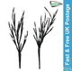 Set of 2 Solar Flower Tree Stake Lights Garden Outdoor Patio
