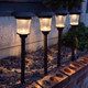 Gardenwize Solar Metal Pathway Stake Lights (Pack of 4)