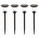Gardenwize Solar Metal Pathway Stake Lights (Pack of 4)