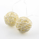 2m Solar Wicker Ball LED String Lights