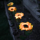 Gardenwize Pack of 4 Solar Powered Sunflower Stake Light