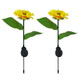 Gardenwize Pack of 4 Solar Powered Sunflower Stake Light