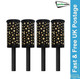 Gardenwize Pack of 4 Solar Stake Light moon & stars