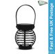 Gardenwize Hanging Solar Mini Lanterns With Flame-Effect LED (Pack of 3)