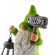 Gardenwize Gnome Ornament With Solar LED Lantern & Welcome Sign