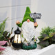 Gardenwize Gnome Ornament With Solar LED Lantern & Welcome Sign