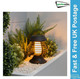 Gardenwize 2-in-1 Solar Yellow Flame/Bug Zapper Lantern