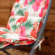 Gardenwize Outdoor Flamingo Full Length Seat Cushion Pair