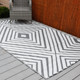 Gardenwize Prisma Outdoor Rug (Grey/White) - 150cm x 250cm (Large)