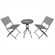 Gardenwize 3 Piece Grey Folding Bistro Set