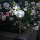 Gardenwize Pack of 6 8cm Solar Crackle Glass Ball Stake Solar Light