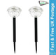 Pair of Solar Disco Stake LED Lights