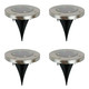 Gardenwize Pack Of 4 Solar Deck Lights