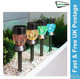 Gardenwize Pack Of 4 Solar Round Crystal Stake Lights