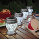 Gardenwize Pack Of 4 Solar Round Crystal Stake Lights