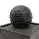 Solar-Powered Black Granite-Finish Water Feature